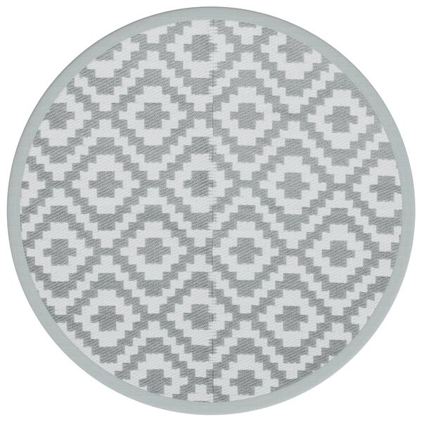 vidaXL Outdoor Carpet ARAKIL Grey &Oslash;120 cm PP