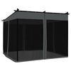 vidaXL Gazebo with Mesh Walls Anthracite 3x3 m Steel