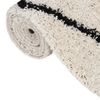 vidaXL Shaggy Rug High Pile Black and Cream 140x200 cm
