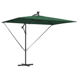 vidaXL Umbrella Green 294 x 200 x 270 cm Polyester and Aluminium