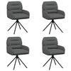 vidaXL Swivel Dining Chairs 4 pcs Faux Leather Grey 59 x 59.5 x 90 cm