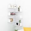 vidaXL Wall Corner Shelf 2 pcs White 40x40x50 cm Engineered Wood