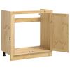 vidaXL Cabinet with Storage Honey 80 x 46 x 81.5 cm Solid Pine Wood
