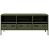 vidaXL TV Cabinet Olive Green 101.5x39x43.5 cm Cold-rolled Steel