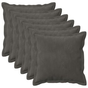 vidaXL Cushion Cover 6 pcs HOUTEN Dark Grey 30 x 30 cm Velvet