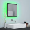 vidaXL LED Bathroom Mirror Grey 40x8.5x37 cm Acrylic