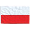 vidaXL Poland Flag and Pole 6.08 m Aluminium