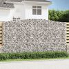 vidaXL Arched Gabion Baskets 2 pcs 400x30x220/240 cm Galvanised Iron