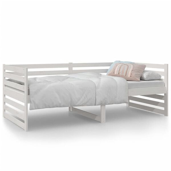 vidaXL Day Bed without Mattress White 80x200cm Solid Wood Pine