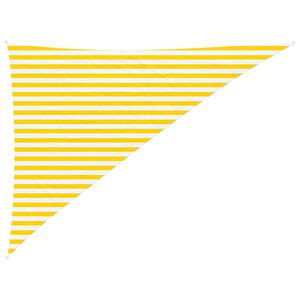 vidaXL Sun Shade Sail Yellow and White 3 x 4 x 5 m