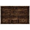 vidaXL Book Cabinet/Sideboard Smoked Oak 50x25x80 cm Engineered Wood