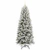 vidaXL Artificial Christmas Tree with 300 LEDs with Stand White 240 cm