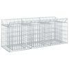 vidaXL Gabion Raised Bed 150 x 50 x 60 cm Galvanised Steel Silver