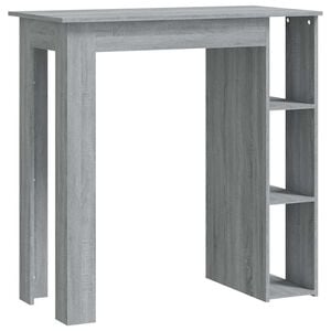 vidaXL Bar Table with Shelf Grey Sonoma 102x50x103.5cm Engineered Wood