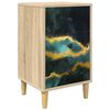 vidaXL Bedside Cabinet WIJHE Sonoma Oak 36 x 33 x 60 cm