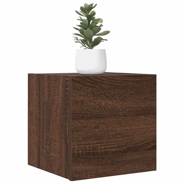 vidaXL Wall Mounted TV Cabinet 2 pcs Brown Oak 30.5x30x30 cm