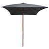 vidaXL Garden Parasol with Wooden Pole 200x300 cm Anthracite