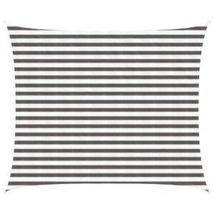 vidaXL Sunshade Sail Light Grey and White 2.5 x 3.5 m HDPE