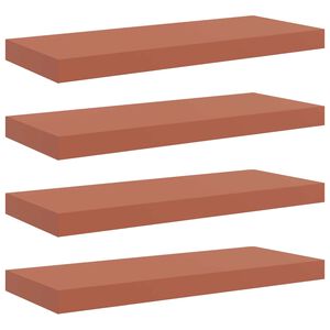 vidaXL Wall Shelf 4 pcs Red 60 x 23.5 x 3.8 cm Engineered Wood