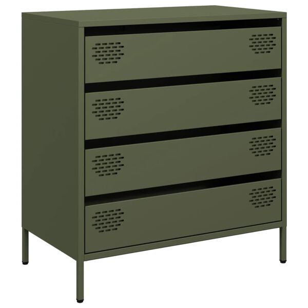 vidaXL Sideboard&nbsp;Olive Green 68x39x73.5 cm Cold-rolled Steel