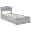 vidaXL Bed Frame with Drawer Grey Sonoma 90 x 190 cm Engineered Wood