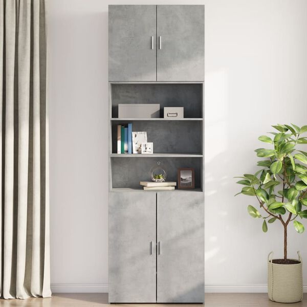 vidaXL Wall Cabinet Concrete Grey 80x42.5x64 cm Engineered Wood