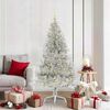 vidaXL Artificial Pre-lit Christmas Tree Silver 180 cm PET
