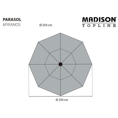 Madison Parasol Mykanos 250 cm Taupe