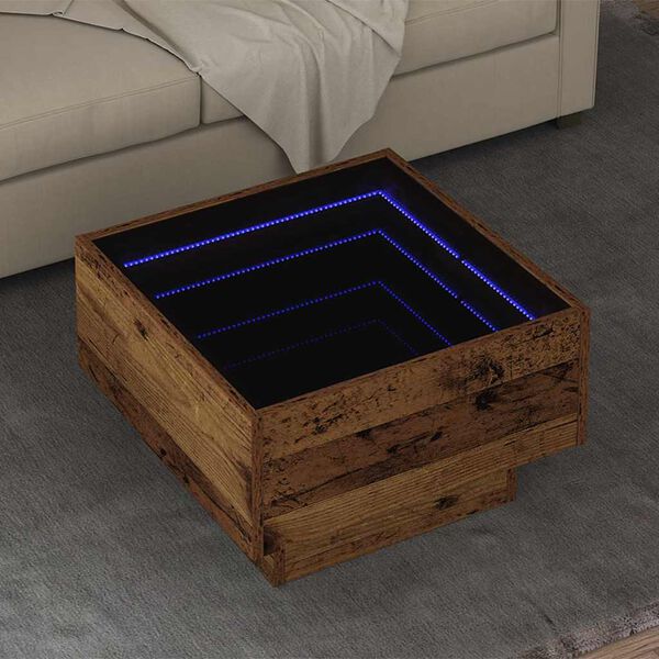 vidaXL Coffee Table Old wood 50 x 50 x 30 cm Engineered wood