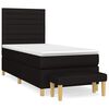 vidaXL Box Spring Bed with Mattress Black 90x200 cm Fabric