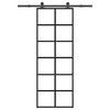 vidaXL Sliding Door with Hardware Set 76x205 cm ESG Glass&Aluminium