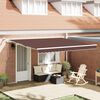 vidaXL Automatic Retractable Awning with LED Brown 400x300 cm