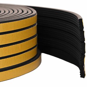 vidaXL Self-Adhesive Window Seal Black 8 x 3 mm 12 m EPDM Foam