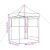vidaXL Foldable Party Tent Pop-Up with 2 Sidewalls Brown