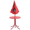 vidaXL 3 Piece Kids' Garden Bistro Set with Parasol Red