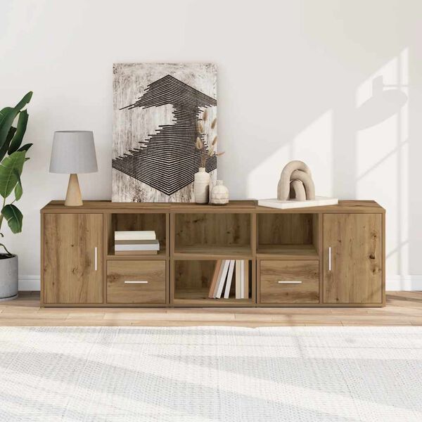vidaXL Corner Cabinet Artisian Oak 160x40x45 cm Engineered Wood
