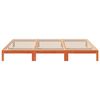 vidaXL Family Bed Frame No Mattress Wax Brown 270x200 cm Solid Wood Pine