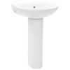 vidaXL Freestanding Basin with Pedestal Ceramic White 520x440x190 mm