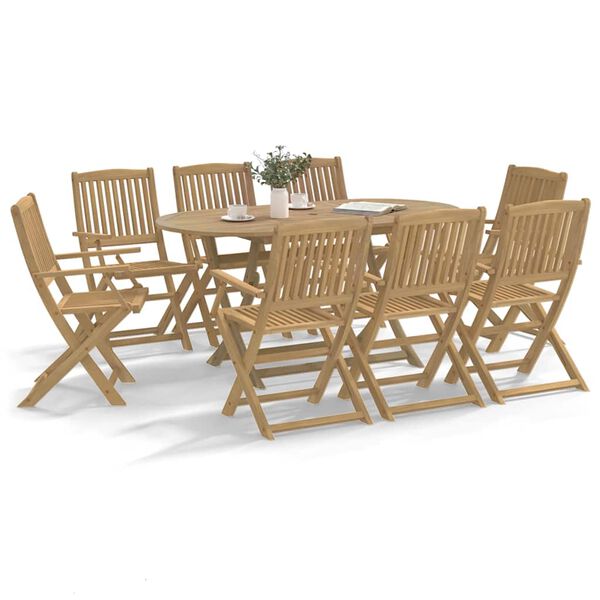 vidaXL Folding Garden Chairs 8 pcs 54.5x58x90 cm Solid Wood Acacia