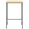 vidaXL Corner Table Grey 55 x 55 x 85 cm Steel and Engineered Wood