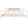 vidaXL Bookcase Bed without Mattress White 200x200cm Solid Wood Pine