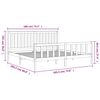 vidaXL Bed Frame without Mattress Grey Solid Wood Pine Super King Size