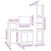 vidaXL 4 Piece Bathroom Furniture Set Grey Sonoma Engineered Wood