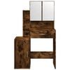 vidaXL Dressing Table with Cabinet Smoked Oak 80x35x132 cm