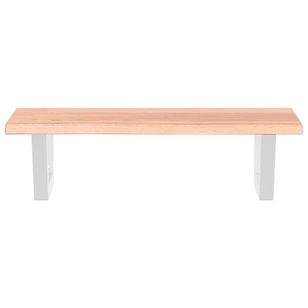 vidaXL Basin Shelf Wall Mounted Steel and Solid Wood Oak