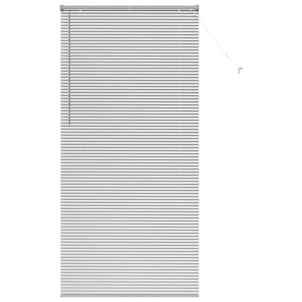 vidaXL Window Blind with Curtains Manual Silver Aluminium
