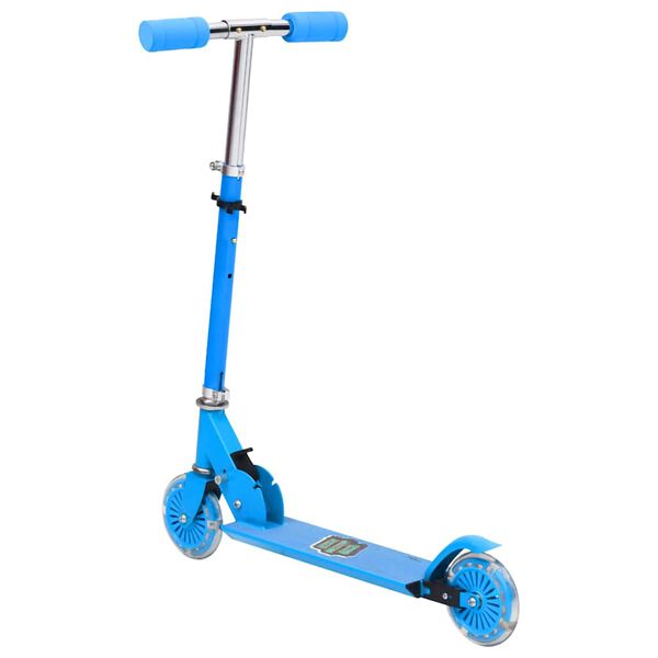 vidaXL 2-Wheel Children Scooter with Adjustable Aluminium Handlebar Blue