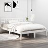 vidaXL Bed Frame without Mattress White 120x190 cm Small Double Solid Wood
