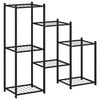 vidaXL Flower Stand 83x25x80 cm Black Iron
