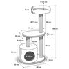 FLAMINGO Cat Scratching Tree Echo Grey 48x34x99 cm